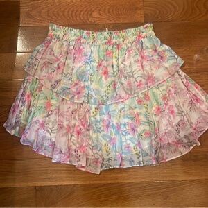 NWT loveshackfancy ruffle mini skirt